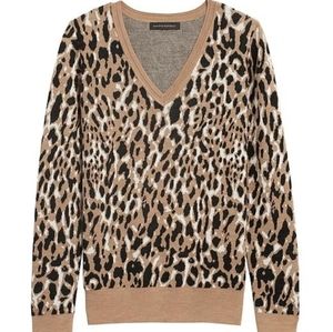 Leopard Sweater in Camel Leopard Print